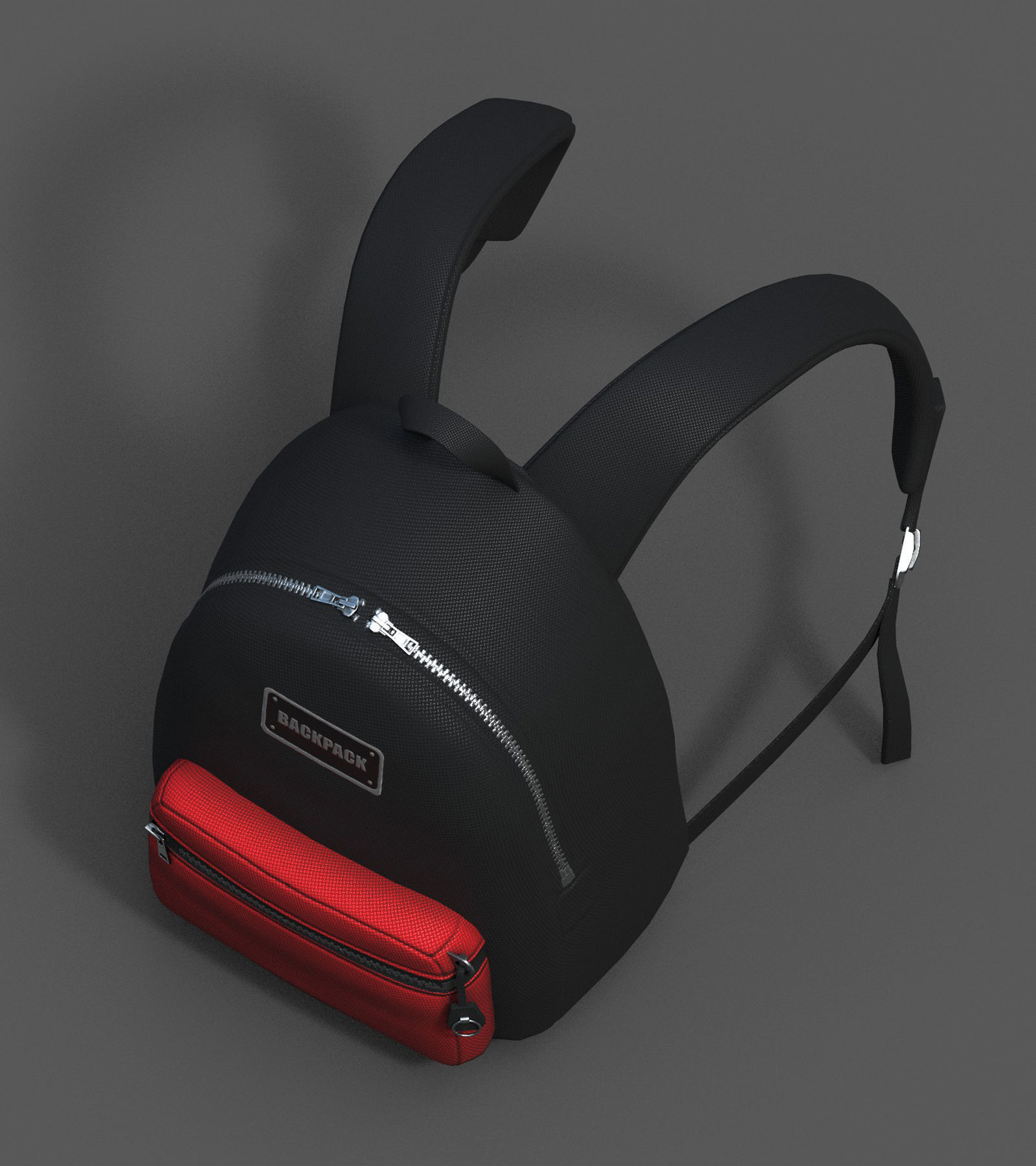 Backpack Camping Generic Color 3d human baggage Low-poly 3D model_9