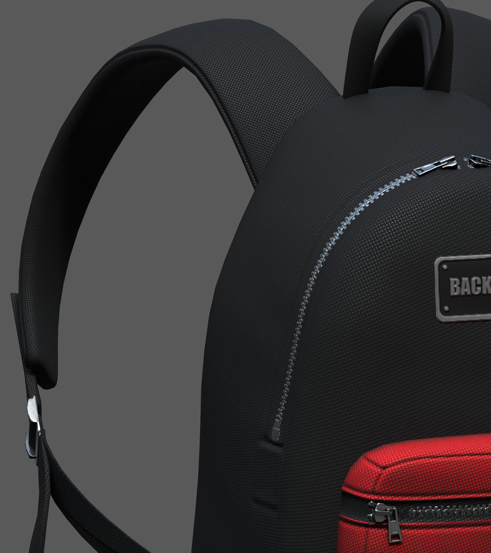 Backpack Camping Generic Color 3d human baggage Low-poly 3D model_10