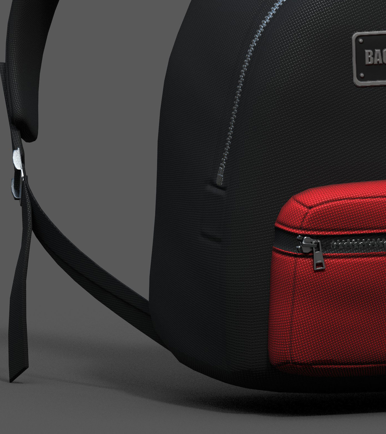 Backpack Camping Generic Color 3d human baggage Low-poly 3D model_8