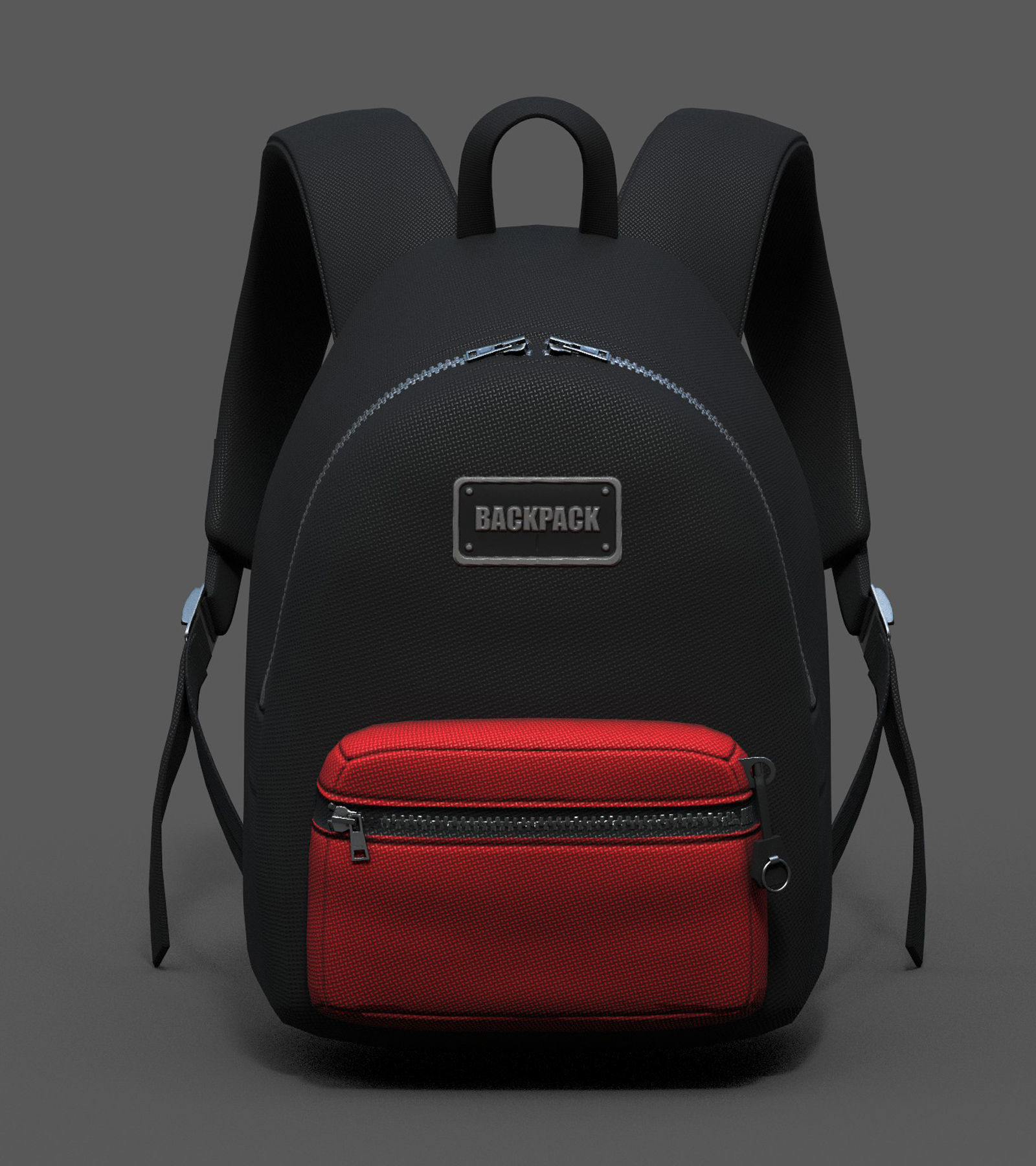 Backpack Camping Generic Color 3d human baggage Low-poly 3D model_2