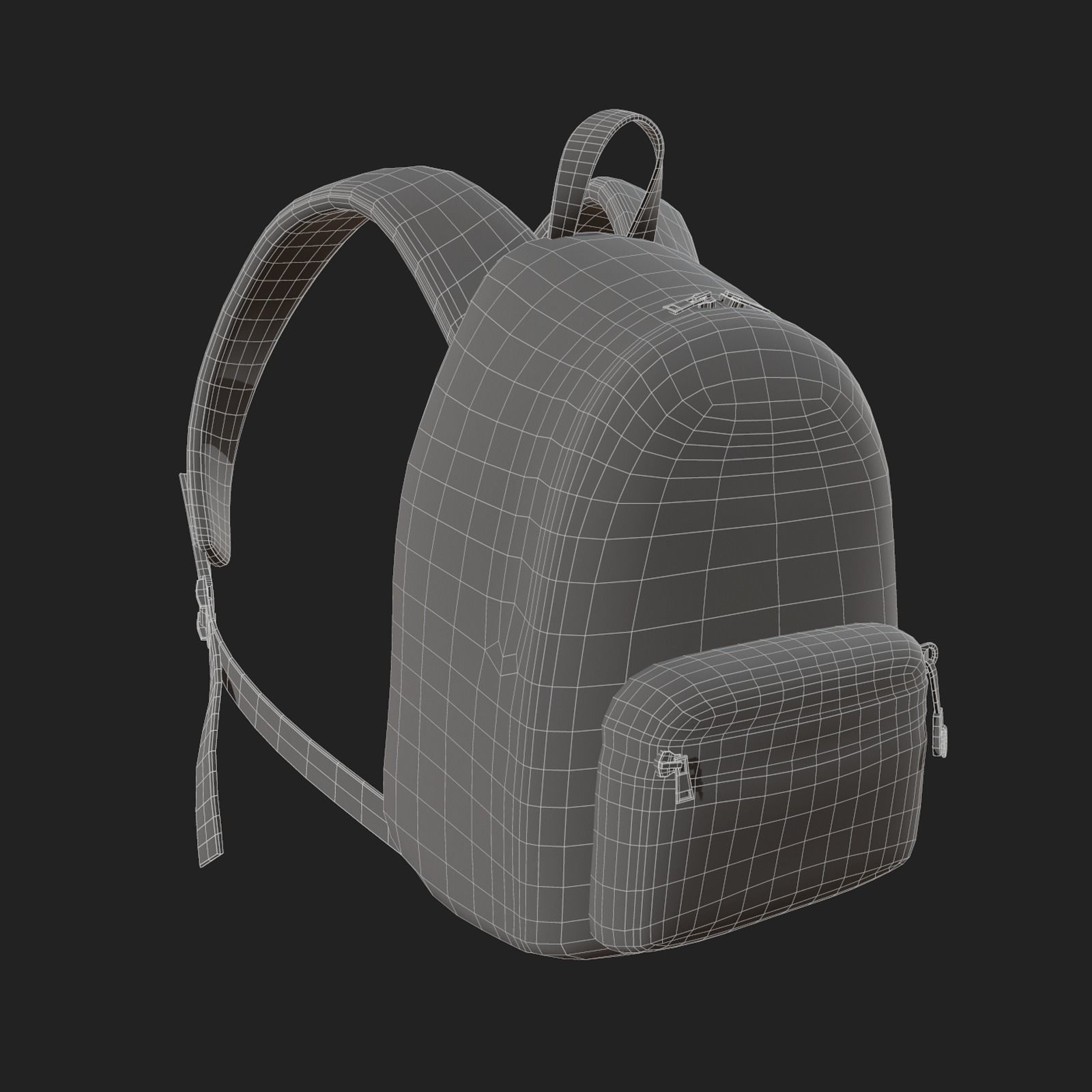 Backpack Camping Generic Color 3d human baggage Low-poly 3D model_12