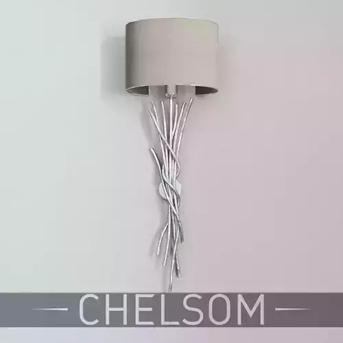 Silver sculpture sconce ss67w1