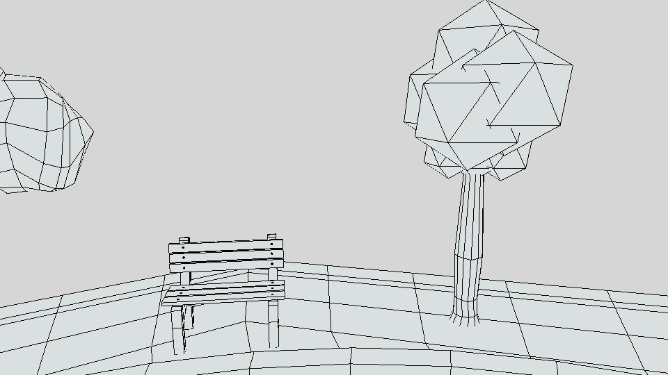 Low Poly Cartoon Playground Scene Low-poly 3D model_20