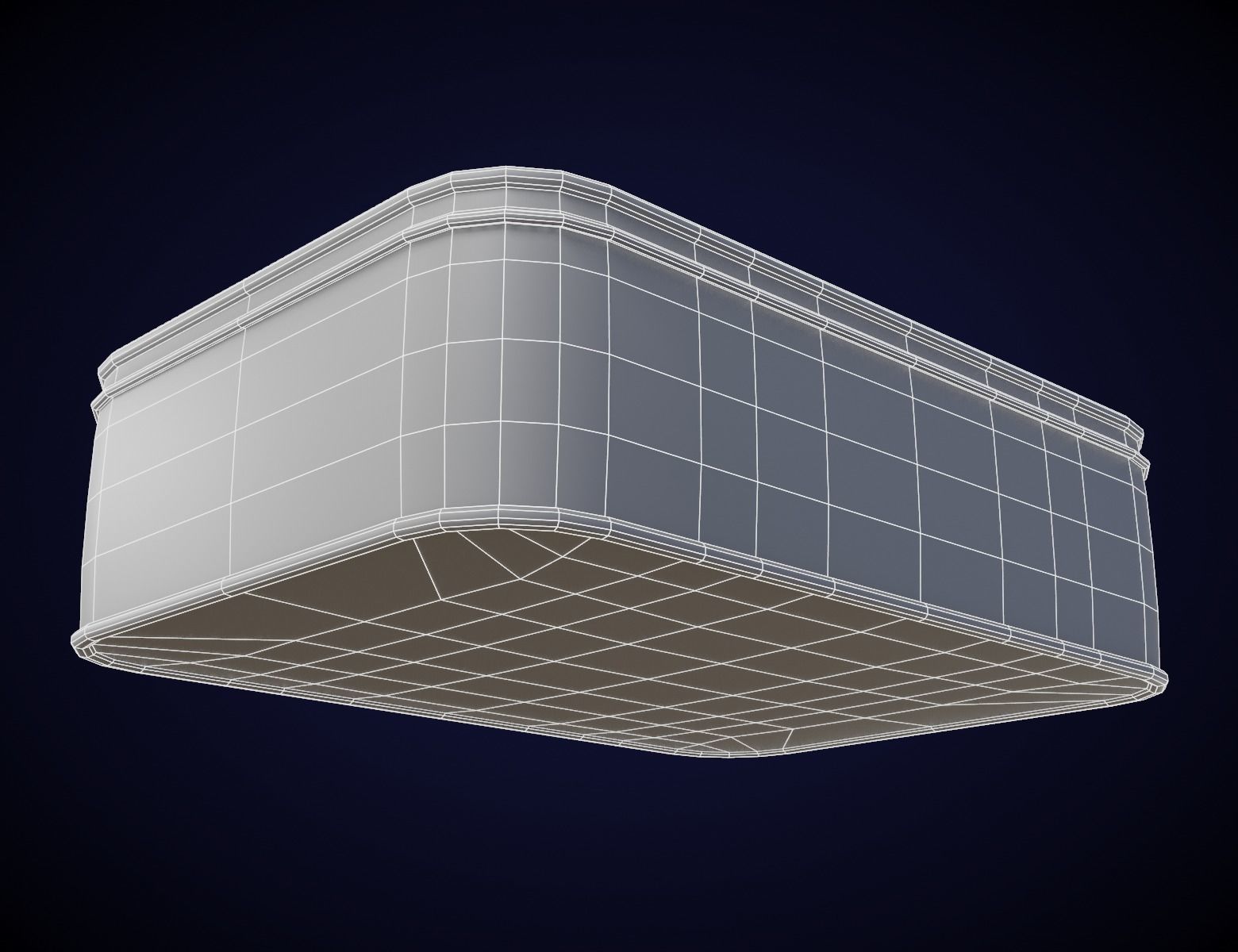 Classic Leather Suitcase Low-poly 3D model_8