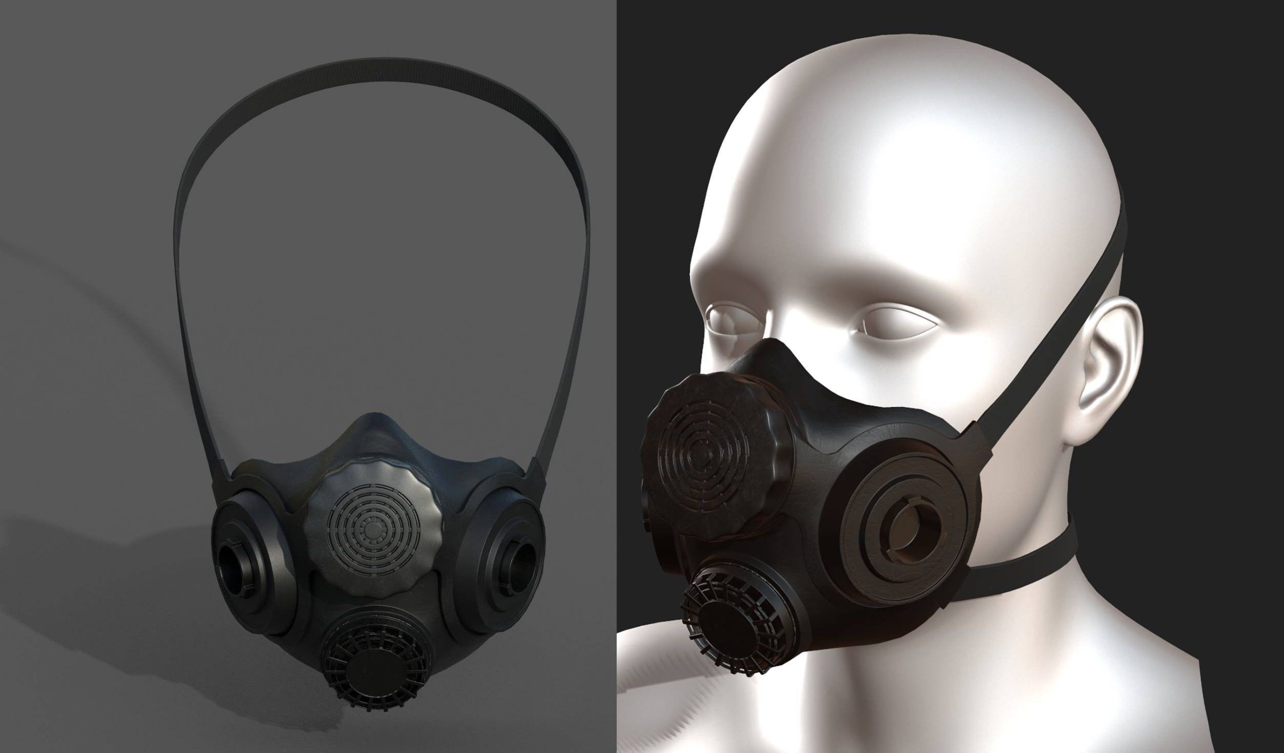 Gas mask helmet 3d safety isolated military combat