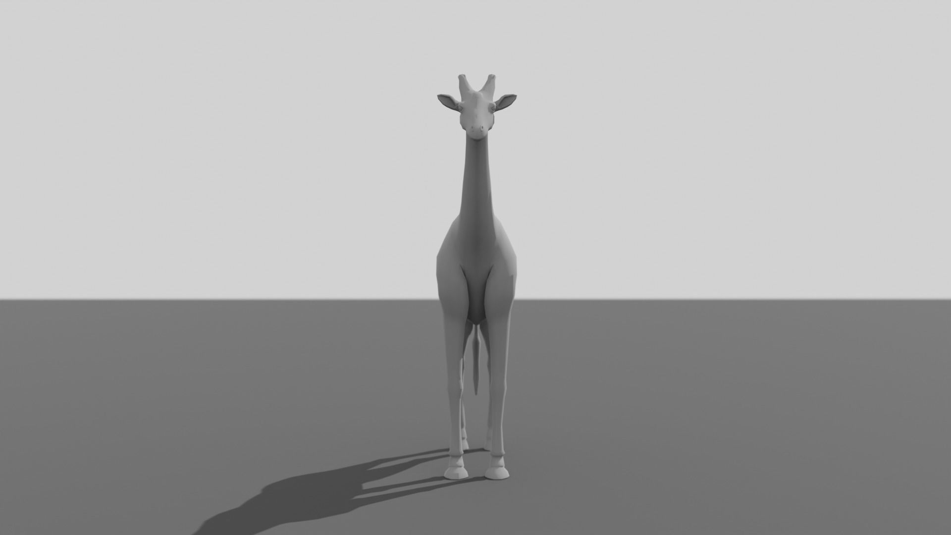 Giraffe Low-poly 3D model_7