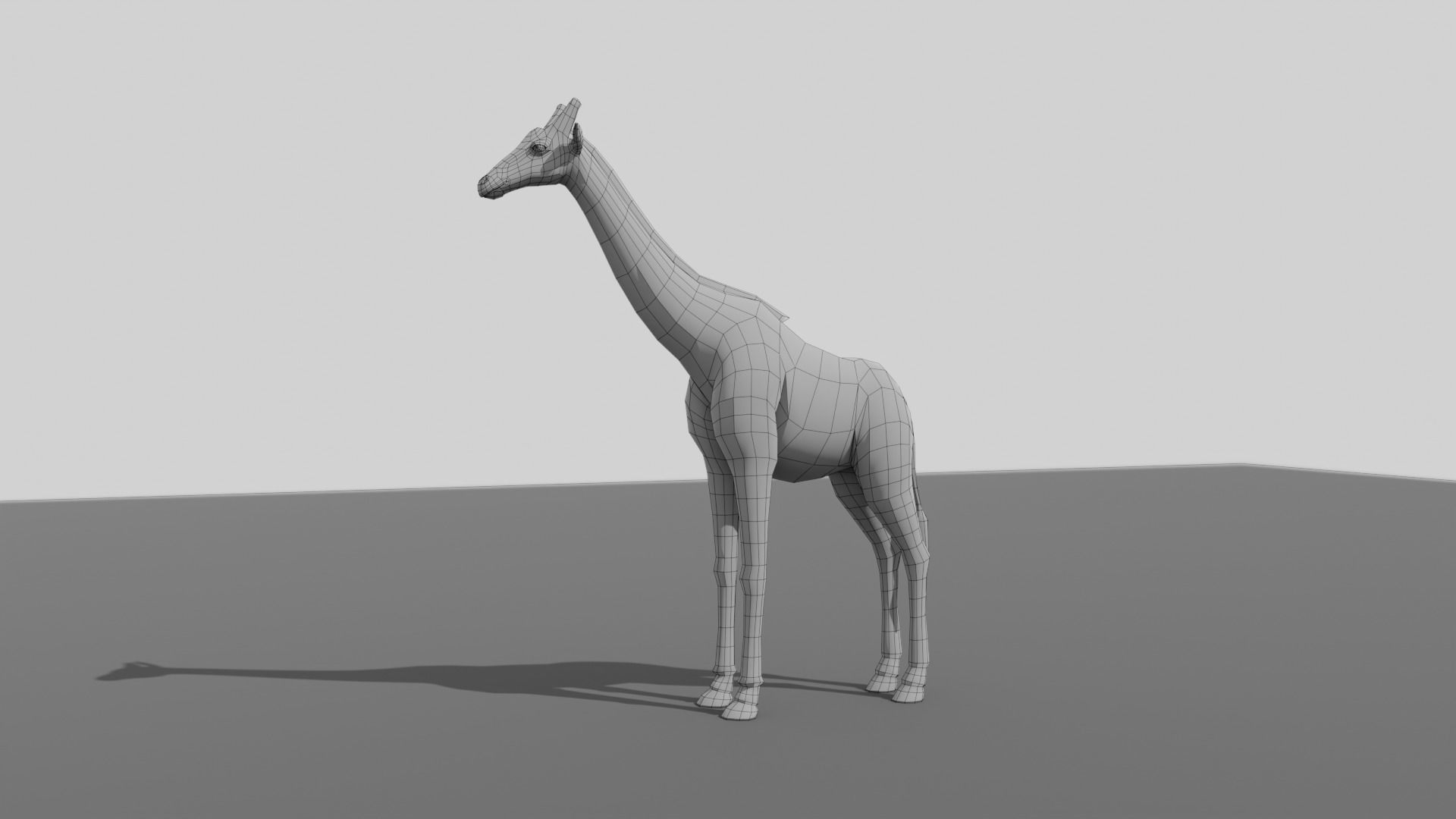 Giraffe Low-poly 3D model_11