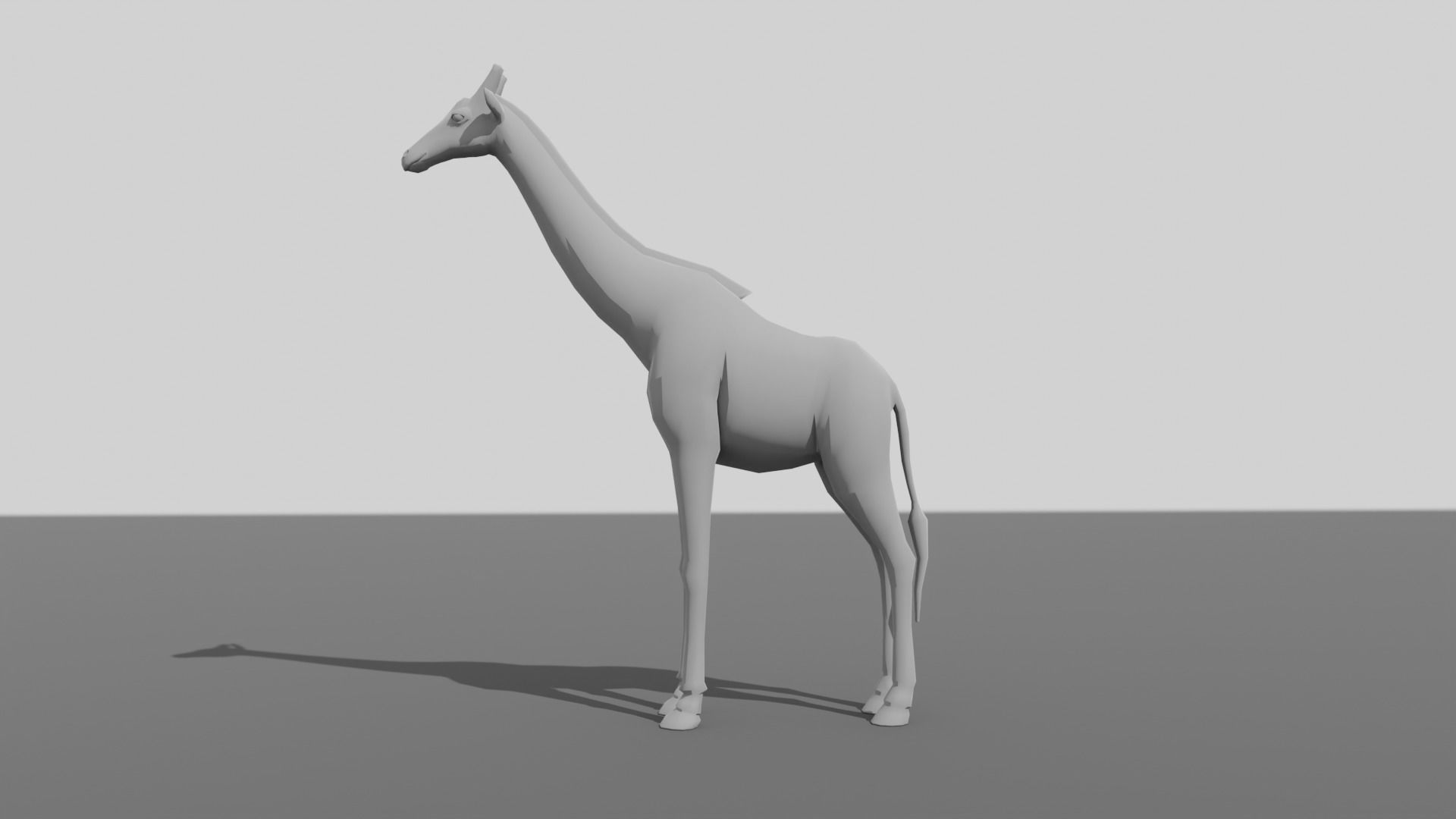 Giraffe Low-poly 3D model_8