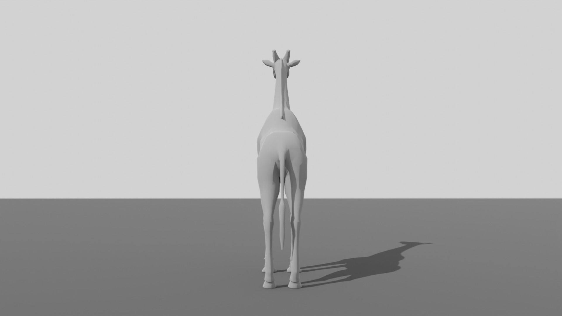 Giraffe Low-poly 3D model_9