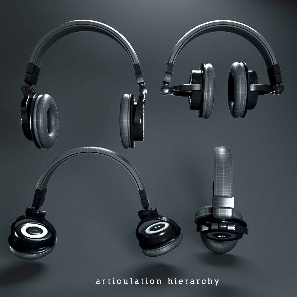 Headphones Over Ear 3D model_2