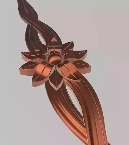 FLOWER 3 embroidery design - orange