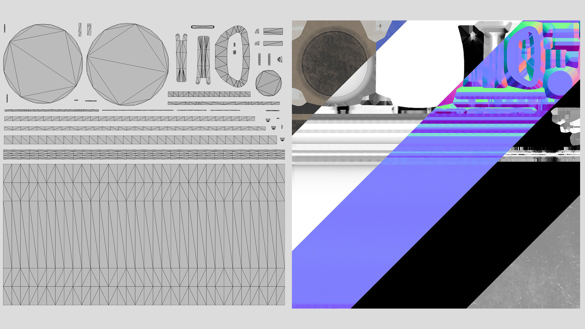 Blue Plastic Barrel PBR Low-poly 3D model_5