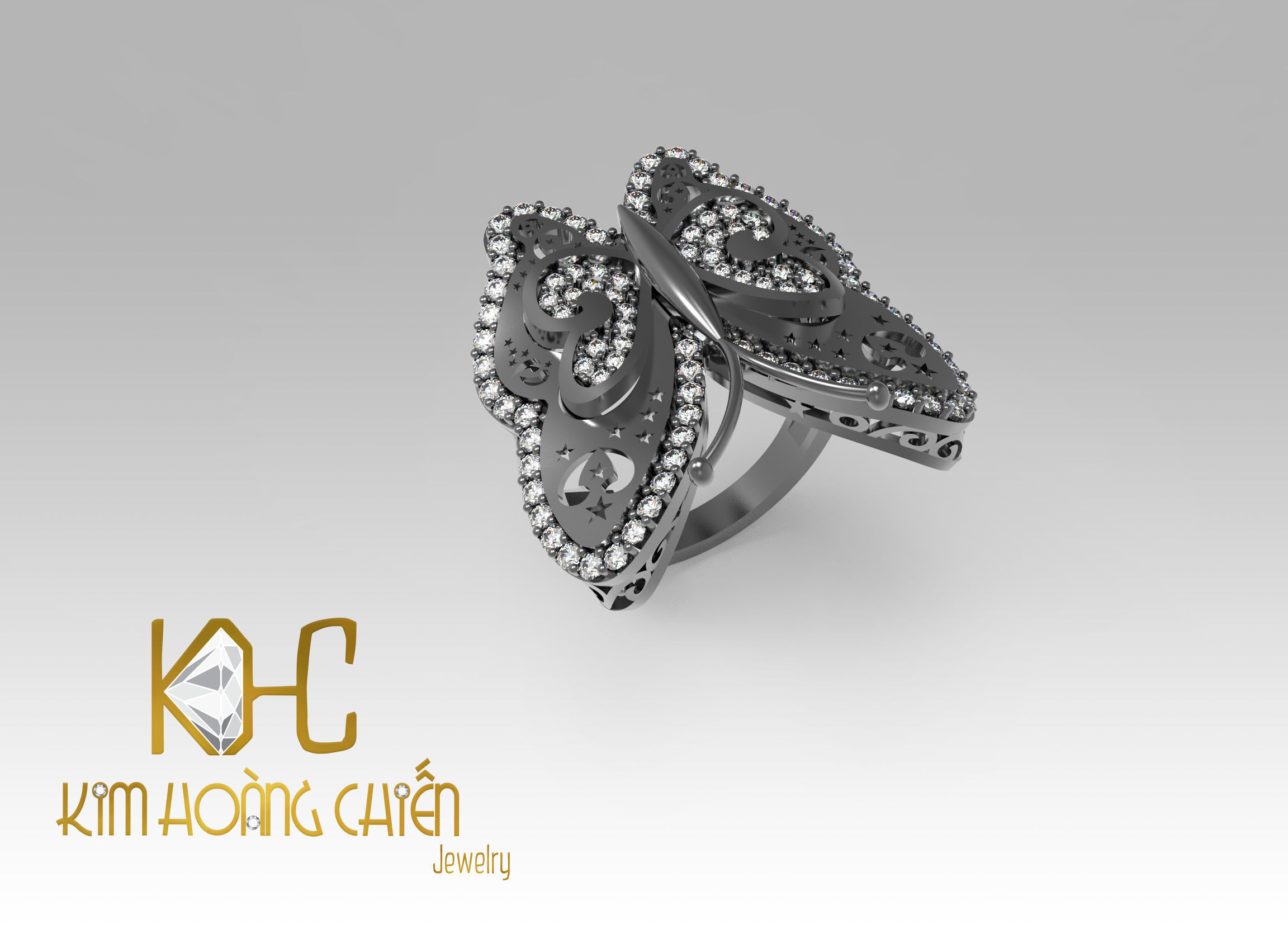 Rings-CC2-with diamond -1 Files 3D print model 3D print model  3D print model_2