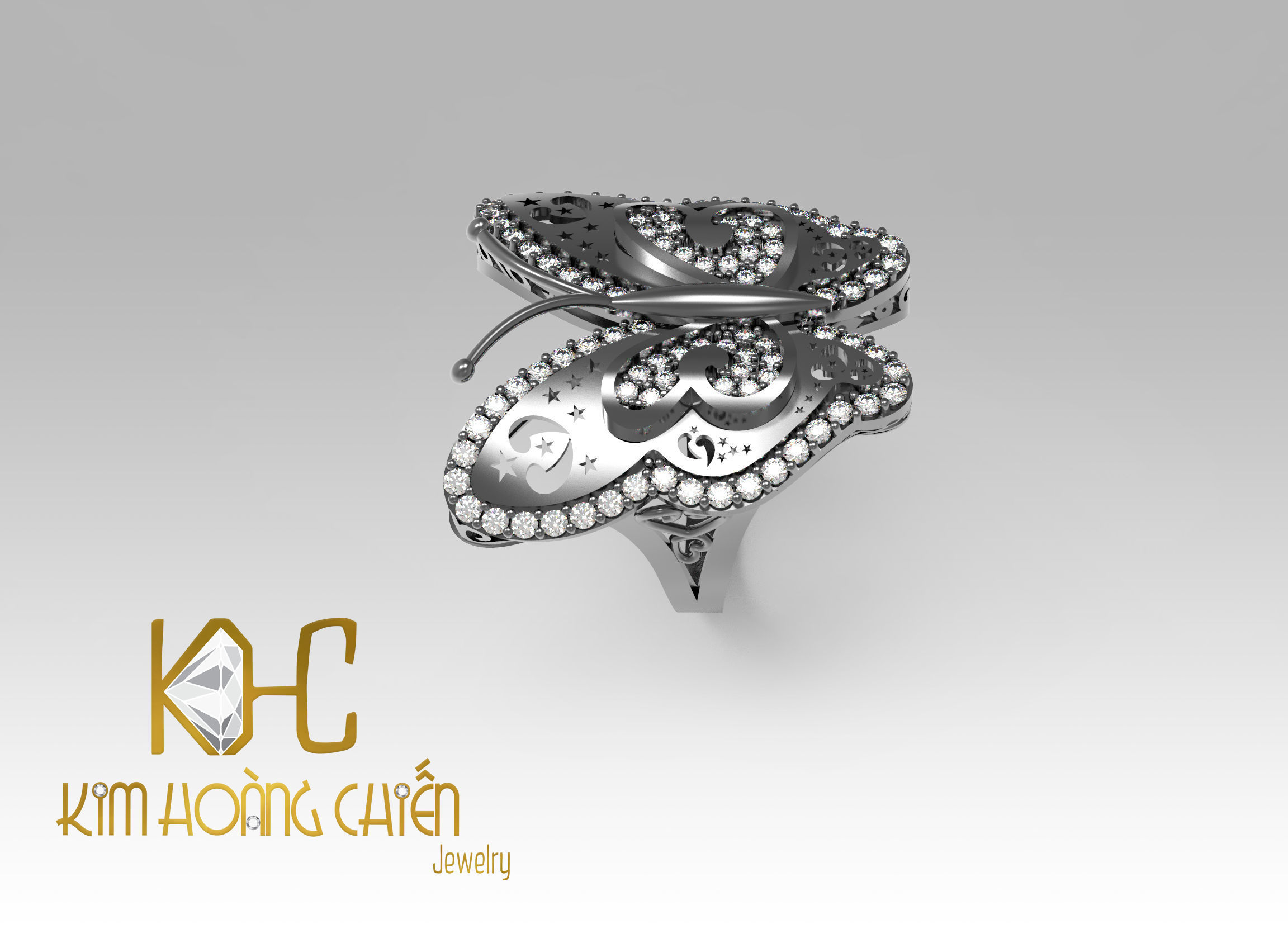 Rings-CC2-with diamond -1 Files 3D print model 3D print model  3D print model_8