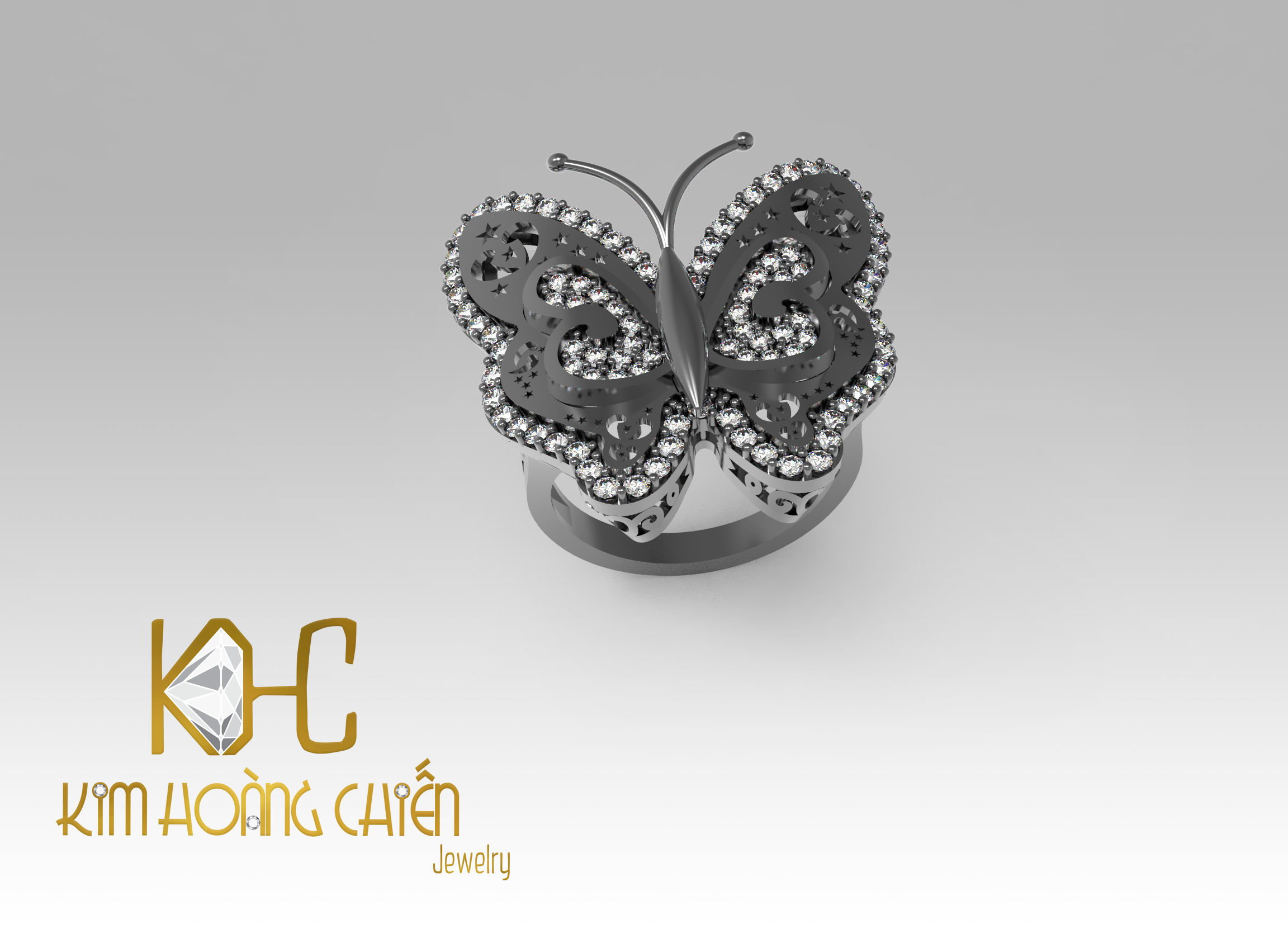 Rings-CC2-with diamond -1 Files 3D print model 3D print model  3D print model_1