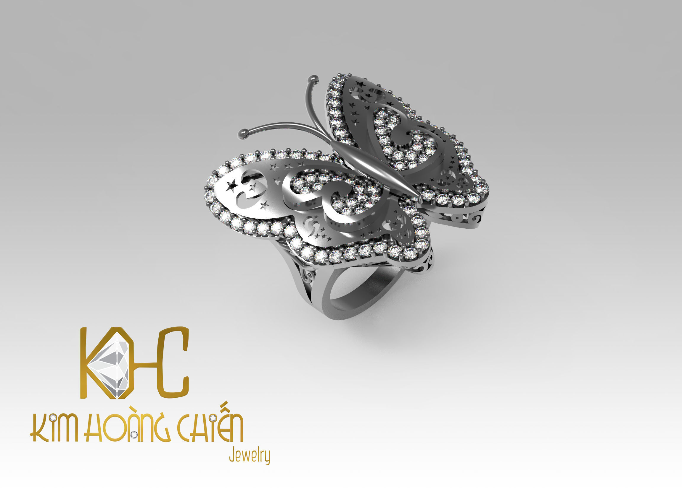 Rings-CC2-with diamond -1 Files 3D print model 3D print model  3D print model_9