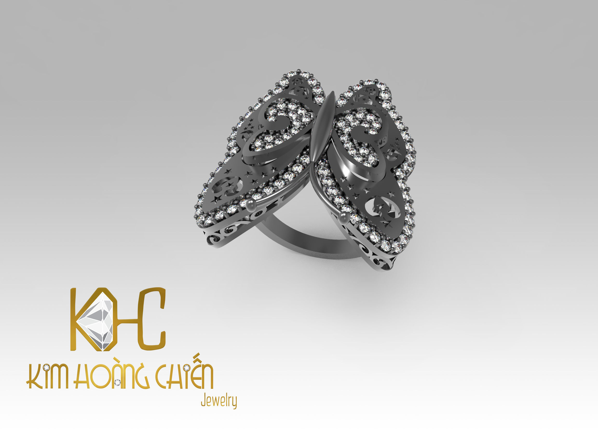 Rings-CC2-with diamond -1 Files 3D print model 3D print model  3D print model_4