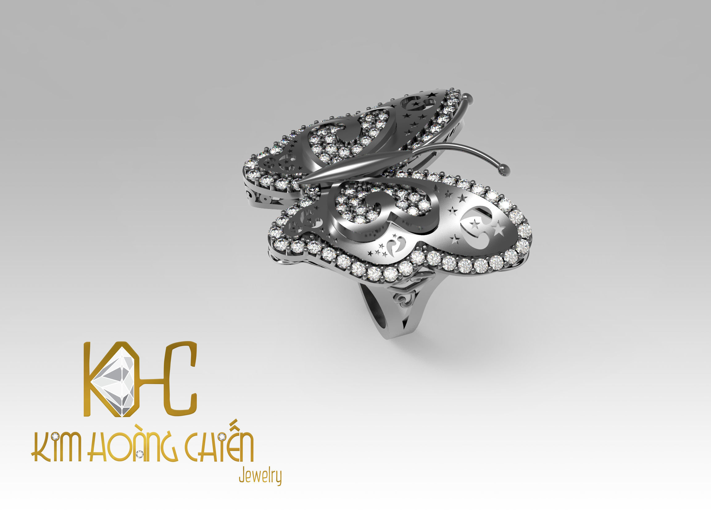 Rings-CC2-with diamond -1 Files 3D print model 3D print model  3D print model_5
