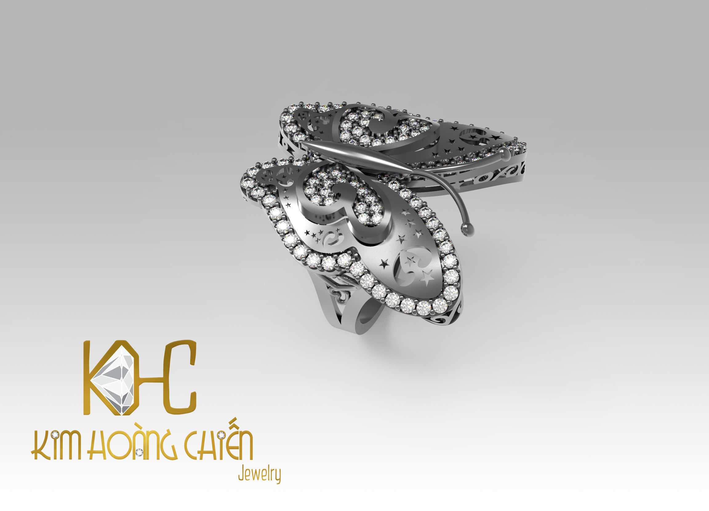 Rings-CC2-with diamond -1 Files 3D print model 3D print model  3D print model_3
