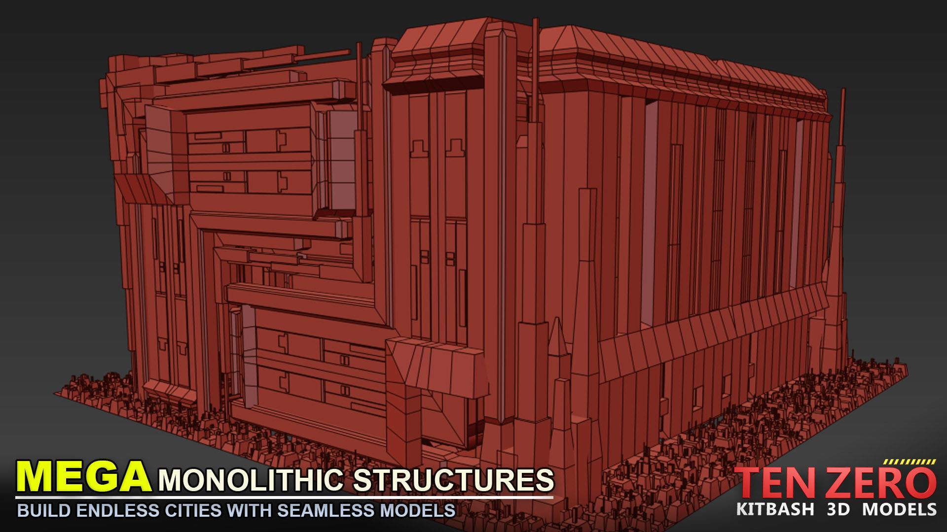 MEGA MONOLITHIC STRUCTURES SCI-FI KITBASH 3D model_15