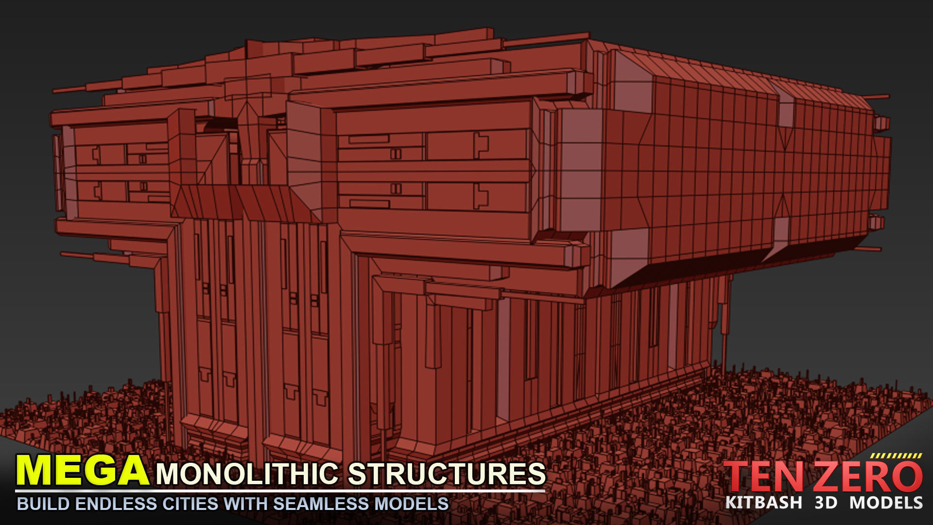 MEGA MONOLITHIC STRUCTURES SCI-FI KITBASH 3D model_3