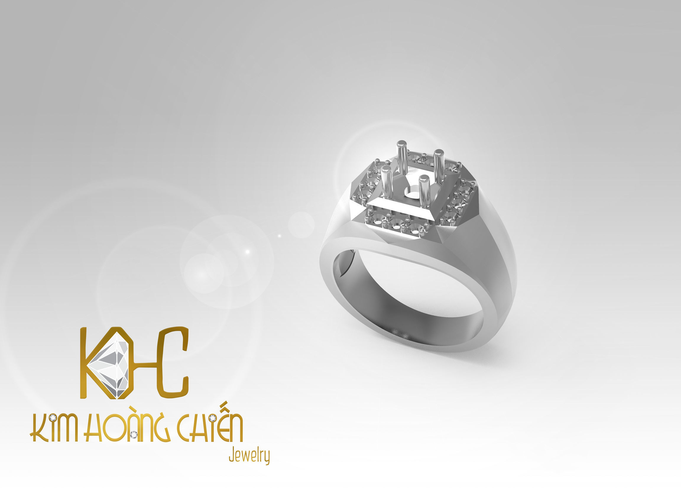 Rings-CC6-with diamond -1 Files 3D print model 3D print model  3D print model_6