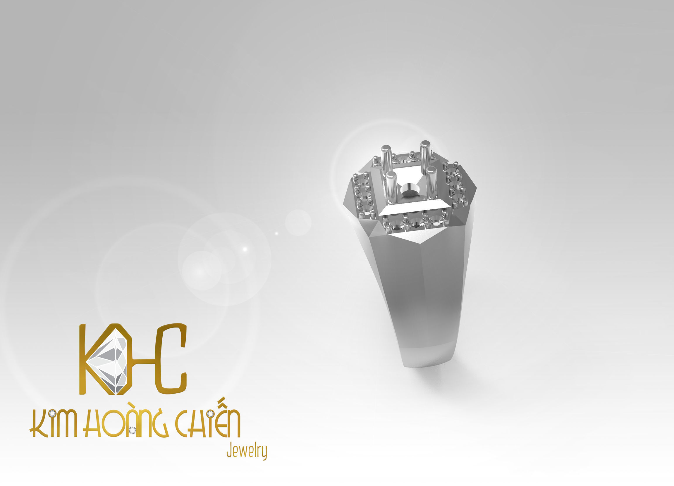 Rings-CC6-with diamond -1 Files 3D print model 3D print model  3D print model_3