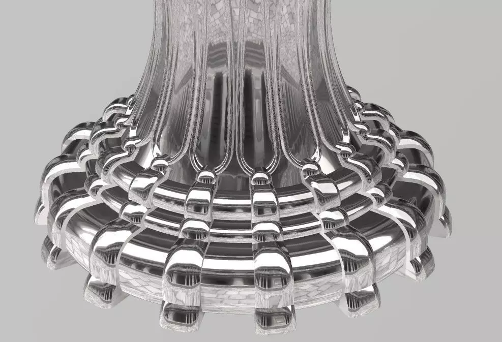 FOUNTAIN silver plate 3D model