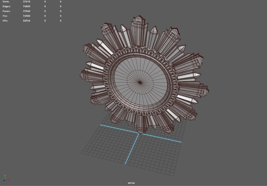 Sun Mirror  I PBR Model 3D model Low-poly 3D model_1