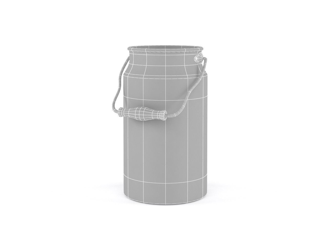 Aluminium Milk Can 3D model_11