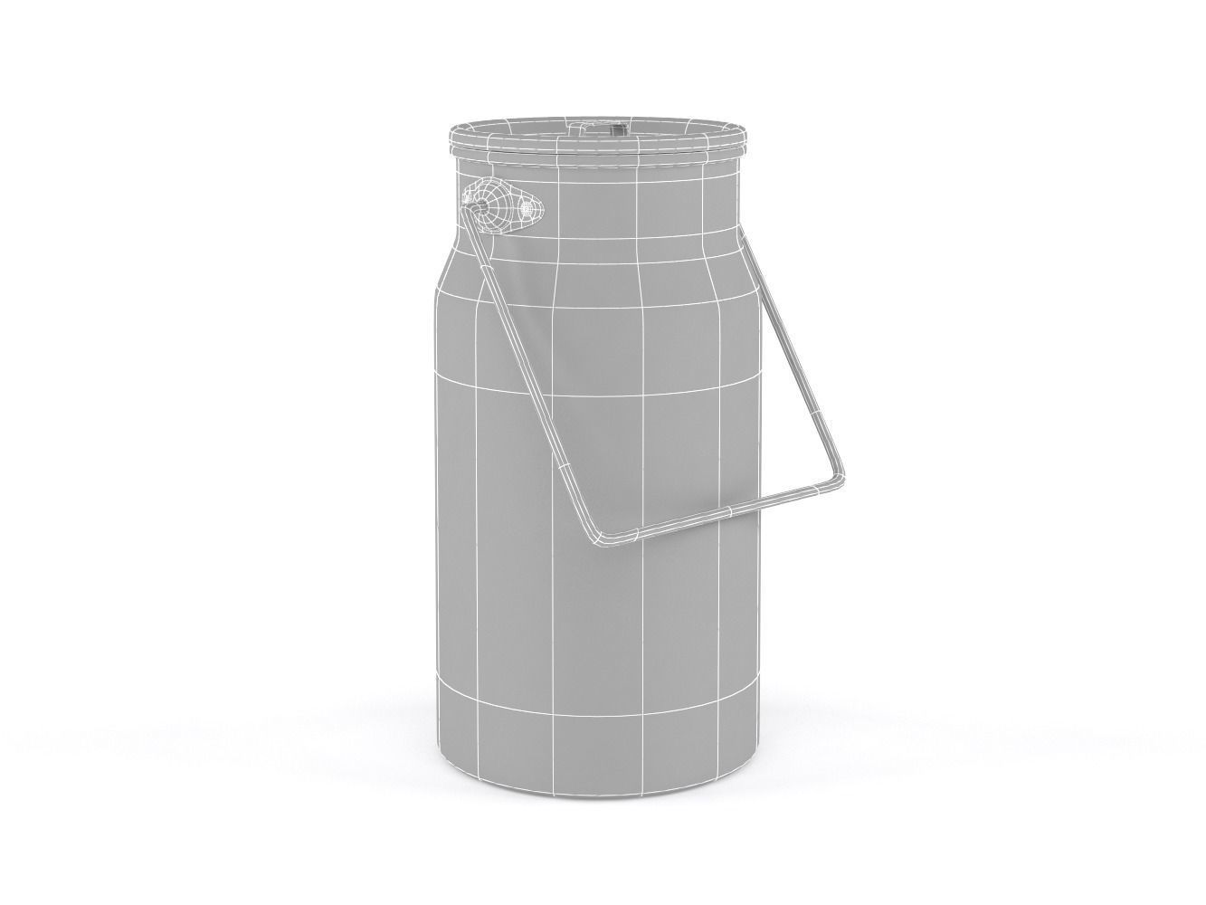 Aluminium Milk Can 3D model_8