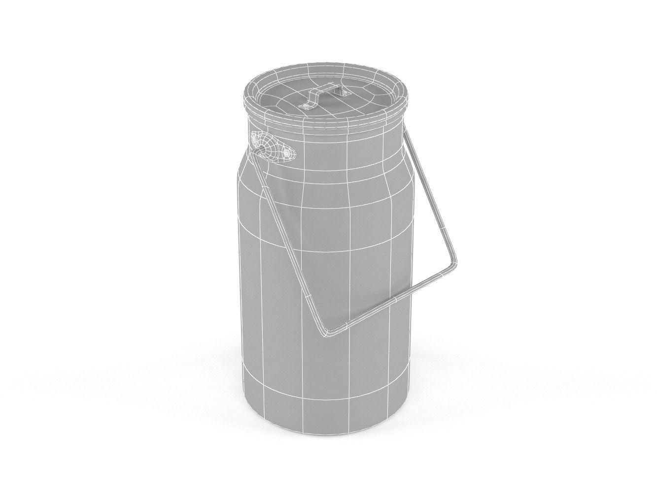 Aluminium Milk Can 3D model_10