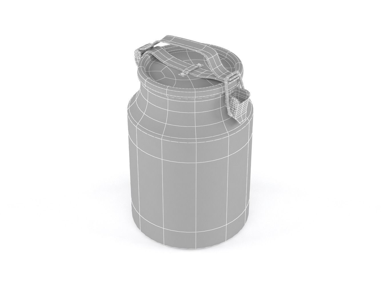 Aluminium Milk Can 3D model_7