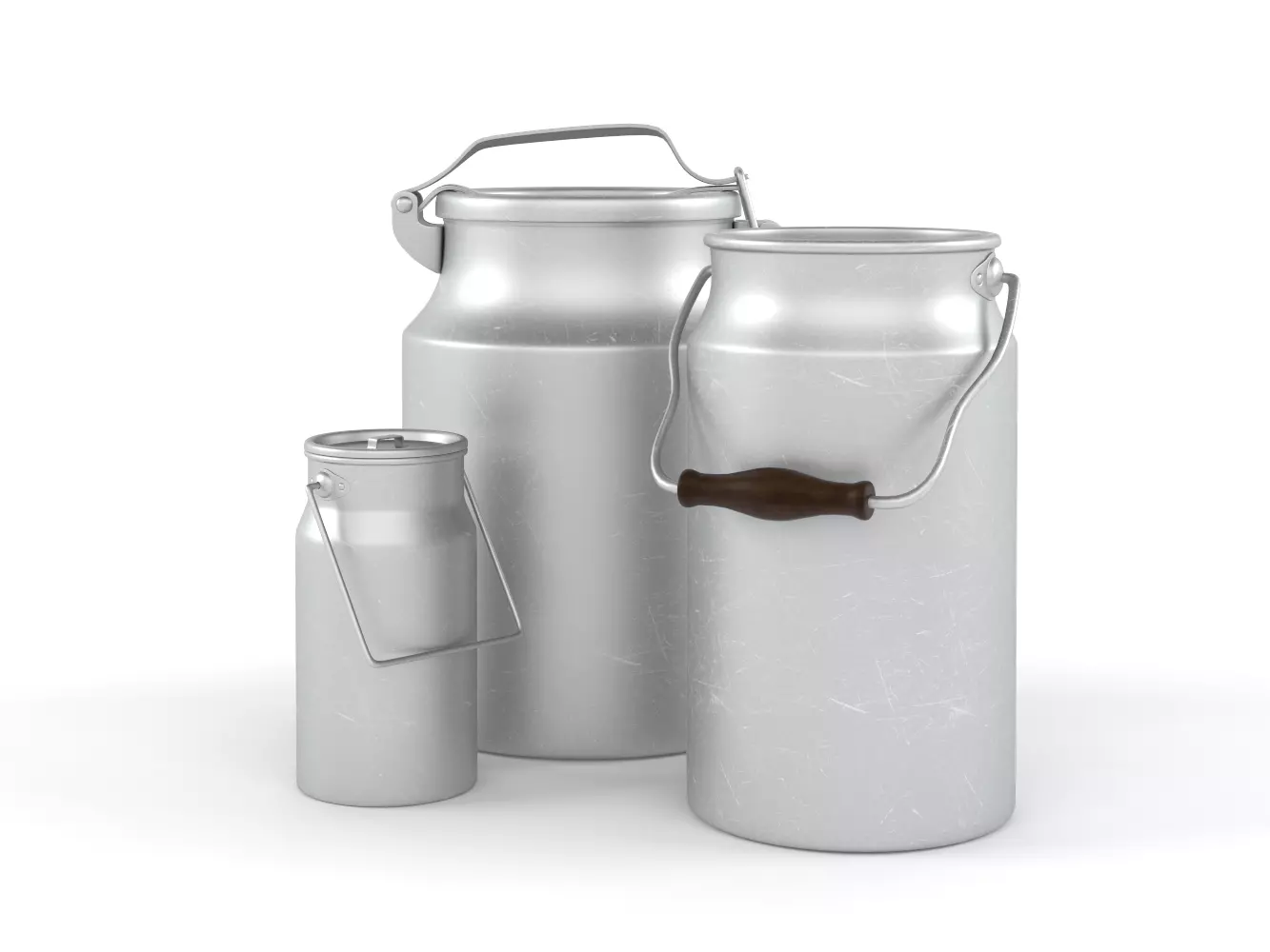 Aluminium Milk Can 3D model_0