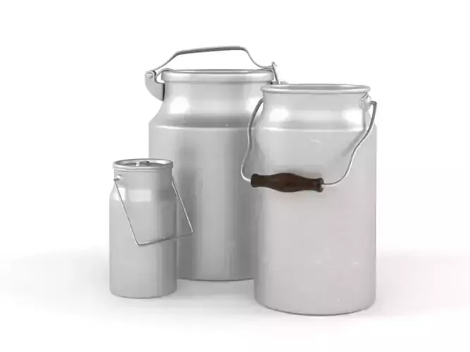 Aluminium Milk Can 3D model