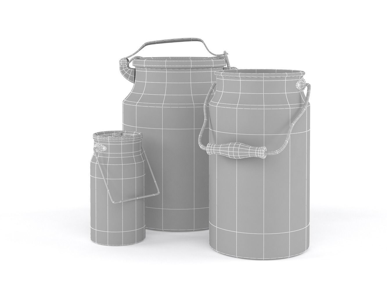 Aluminium Milk Can 3D model_9