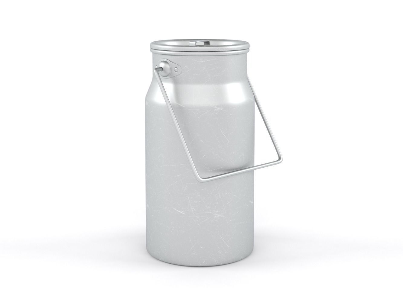 Aluminium Milk Can 3D model_2
