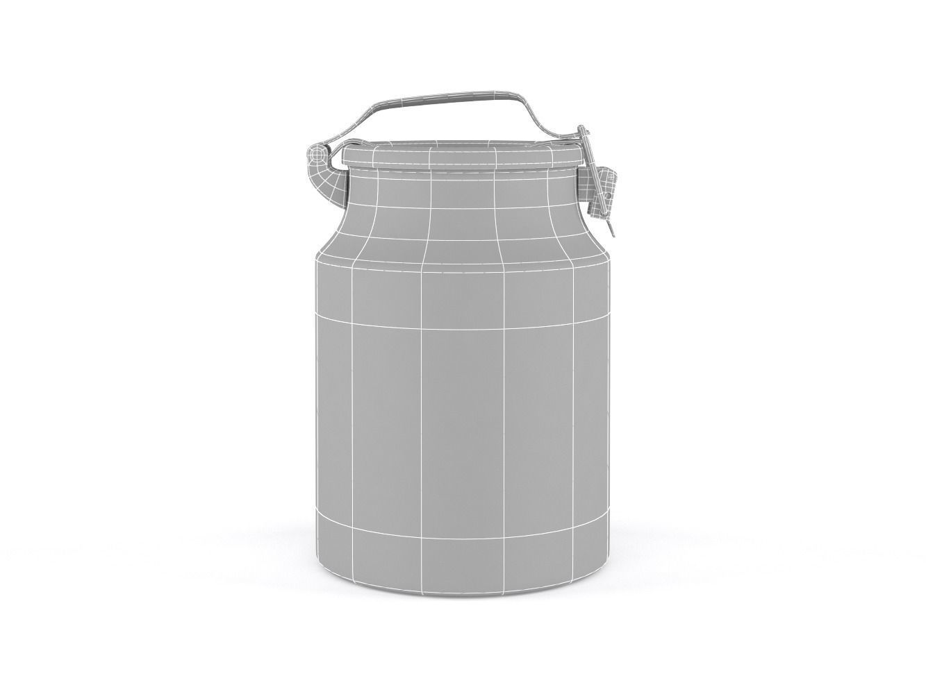 Aluminium Milk Can 3D model_12
