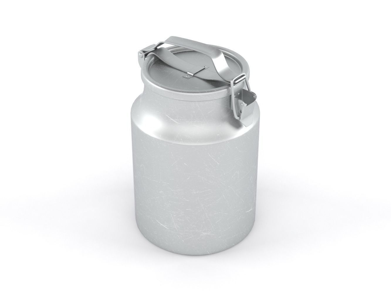 Aluminium Milk Can 3D model_1