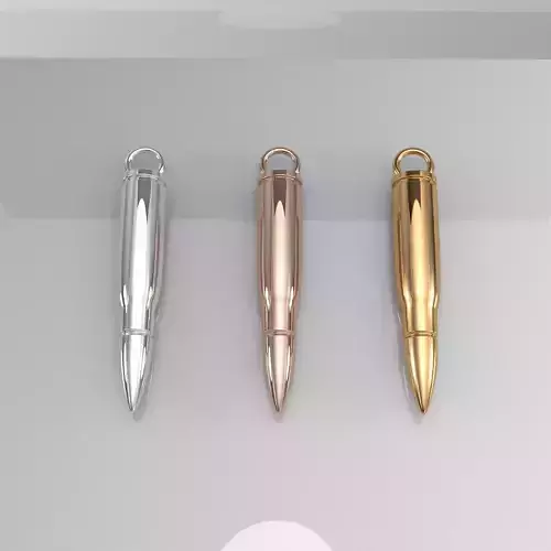 gold bullet  pendant