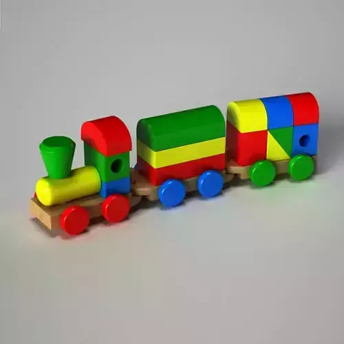 Train Toy  I PBR Model 3D model