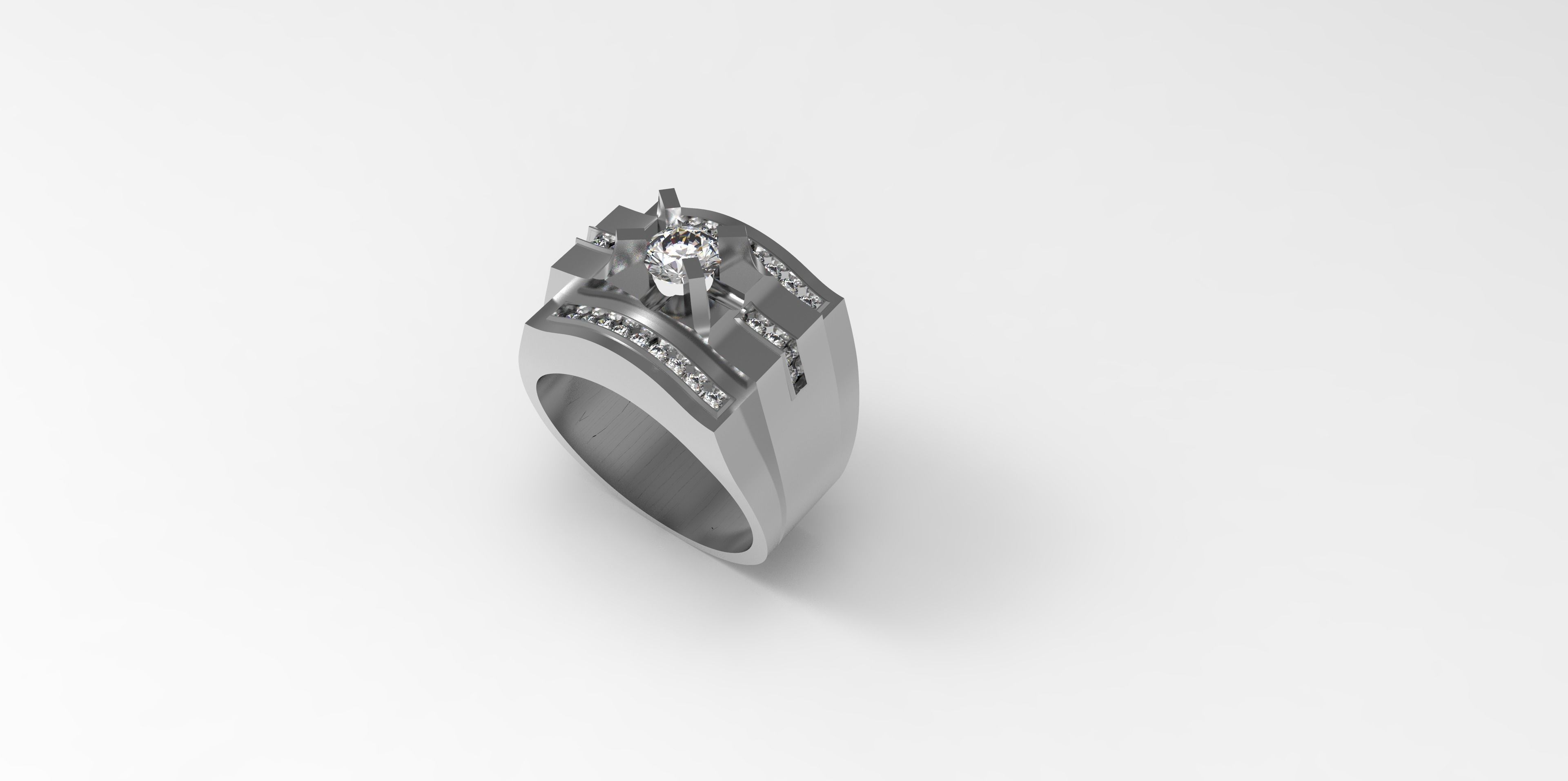 Rings-CC11-with diamond -1 Files 3D print model 3D print model 3D print model_3