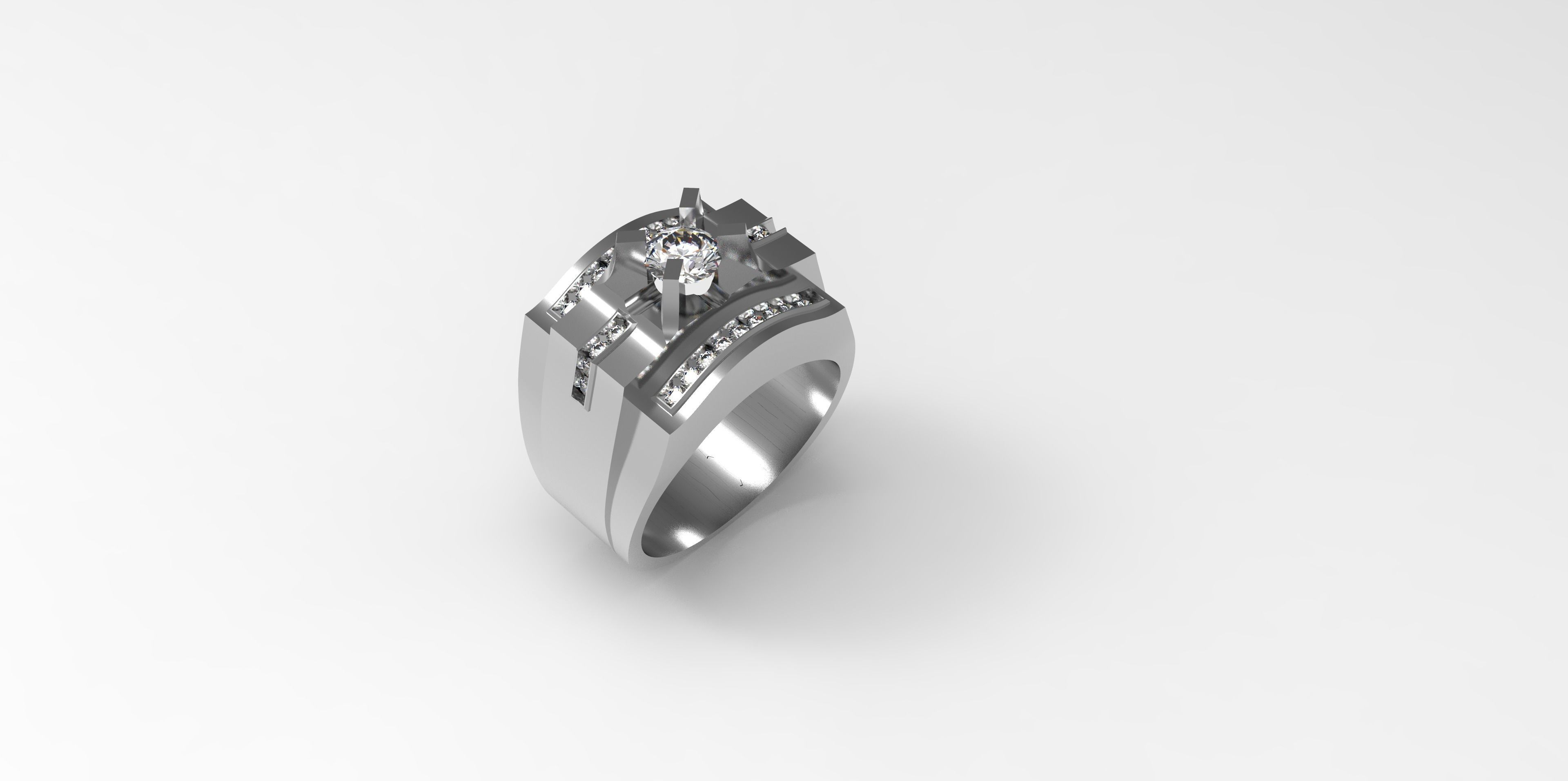 Rings-CC11-with diamond -1 Files 3D print model 3D print model 3D print model_1