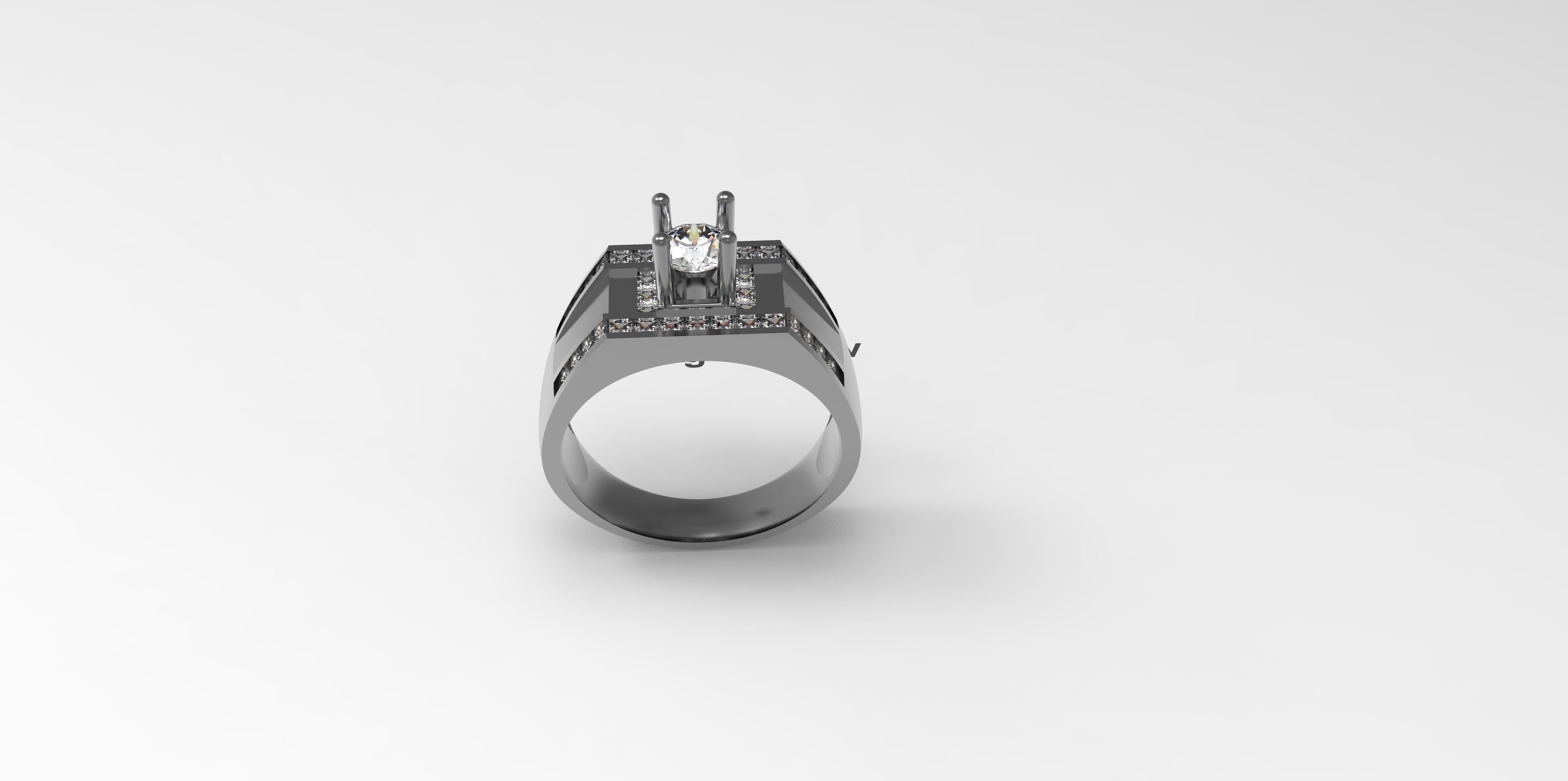 Rings-CC12-with diamond -1 Files 3D print model 3D print model 3D print model_2
