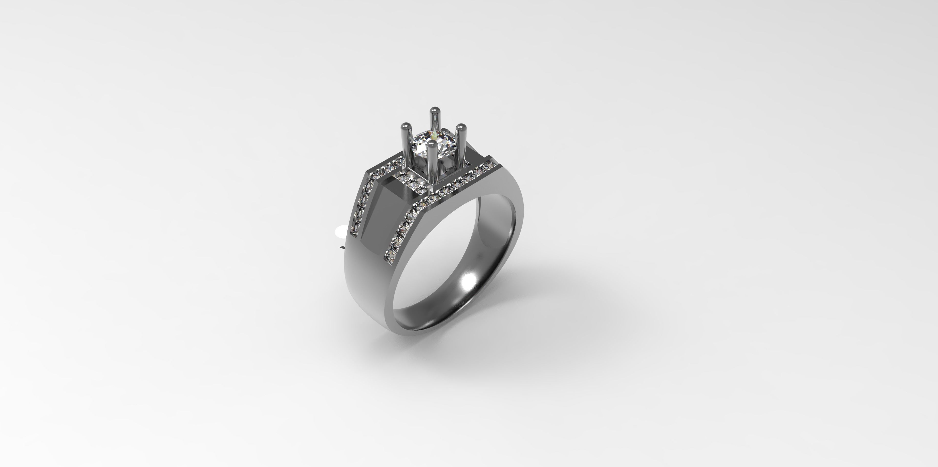 Rings-CC12-with diamond -1 Files 3D print model 3D print model 3D print model_1