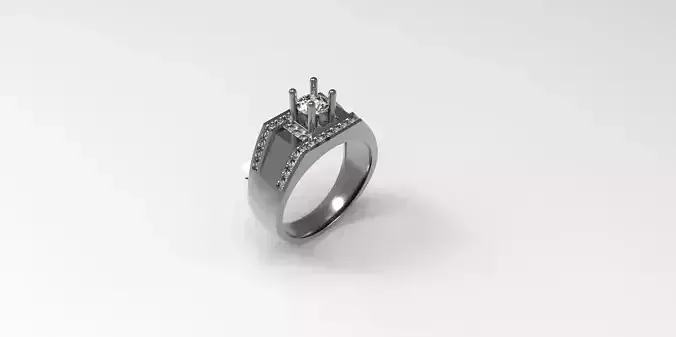 Rings-CC12-with diamond -1 Files 3D print model 3D print model 3D print model