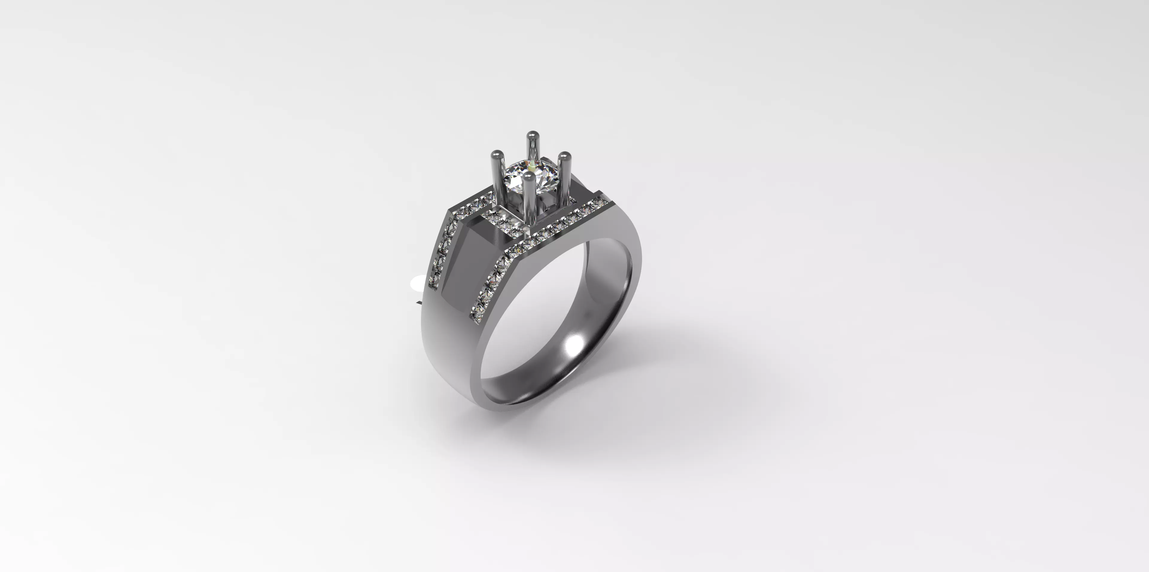 Rings-CC12-with diamond -1 Files 3D print model 3D print model 3D print model_0