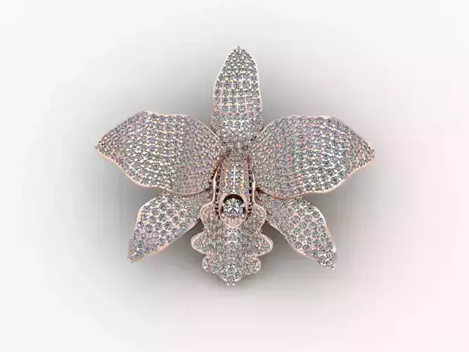 Flower Full Diamond Pendant Mat Day Hoa Lan