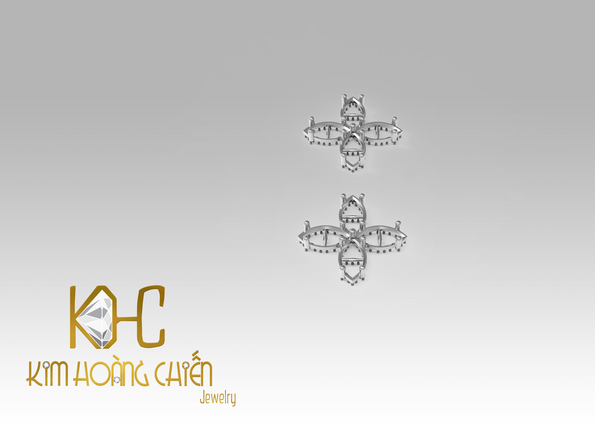 Rings-CC14 with diamond -1 Files 3D print model 3D print model_3