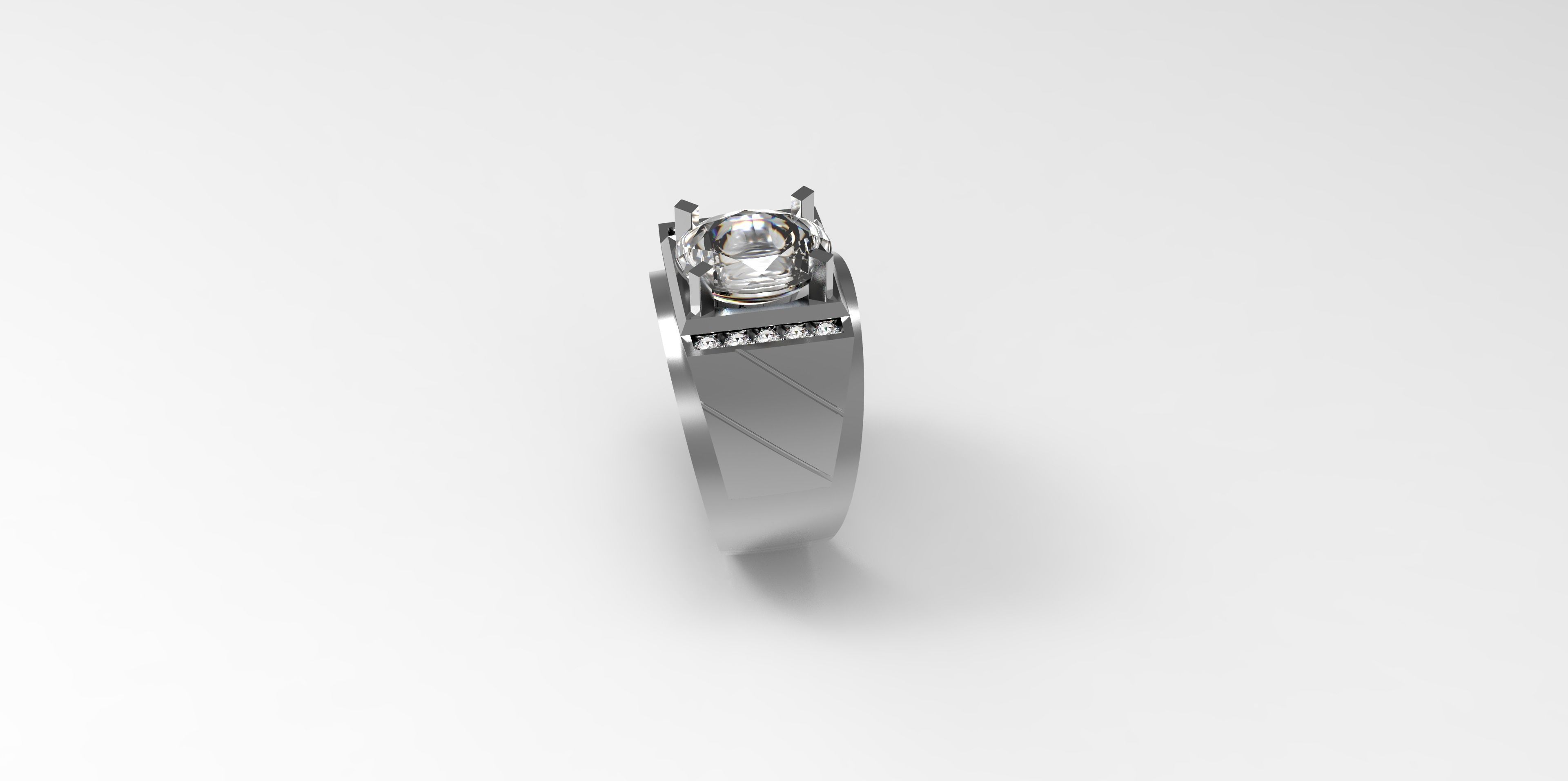 Rings-CC15-with diamond -1 Files 3D print model 3D print model 3D print model_4